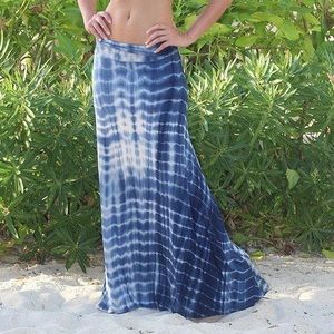 Tie dye maxi skirt